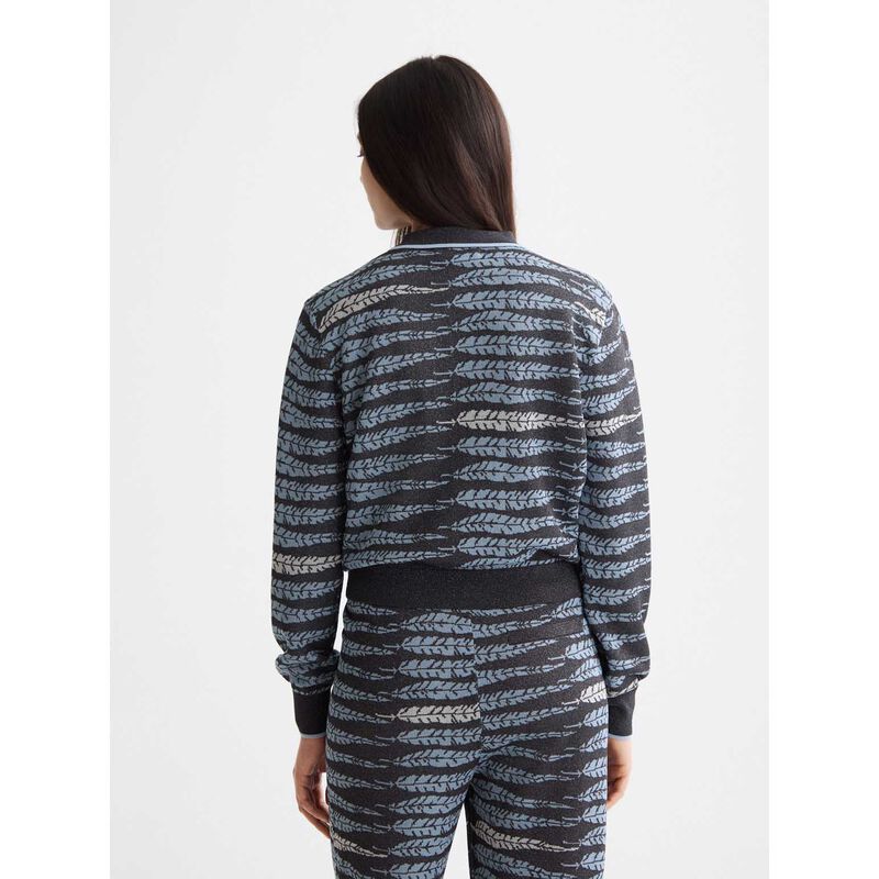 Scotch & Soda Lurex Jacquard Cardigan image number 1